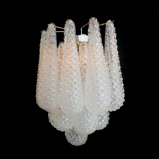 Vintage Handcrafted Glass Spoon Pendant Wall Lamp