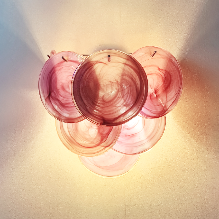 Mid-Century Vintage Handcrafted Glass Wall Sconce