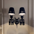 Black Wall Sconce, 2-Light or 3-Light