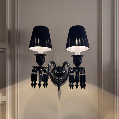 Black Wall Sconce, 2-Light or 3-Light