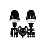 Black Wall Sconce, 2-Light or 3-Light