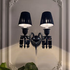 Black Wall Sconce, 2-Light or 3-Light