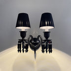 Black Wall Sconce, 2-Light or 3-Light