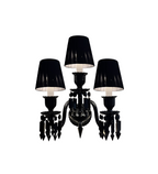 Black Wall Sconce, 2-Light or 3-Light