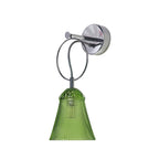 Luxury Ribbed Glass Wall Sconce – Modern Murano Style Chrome Wall Light,Green, Red, Gray, Transparent