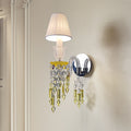 Luxury Amber Crystal Wall Sconce with Gold Finish
