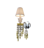 Luxury Amber Crystal Wall Sconce with Gold Finish