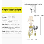 Luxury Amber Crystal Wall Sconce with Gold Finish