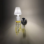 Luxury Amber Crystal Wall Sconce with Gold Finish
