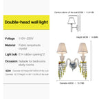 Luxury Amber Crystal Wall Sconce with Gold Finish