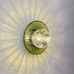 Modern Colorful Crystal Disc Wall Sconce – Luxury Art Glass Wall Light