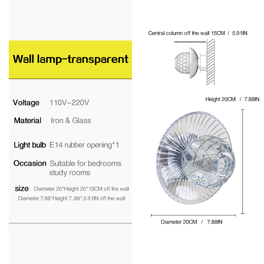 Modern Colorful Crystal Disc Wall Sconce – Luxury Art Glass Wall Light
