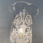 Luxury Crystal Double Wall Sconce with Textured Glass Shades