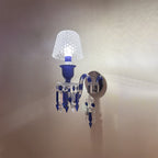Luxury Blue Crystal Mesh Wall Sconce – 1-Light, 2-Light or 3-Light