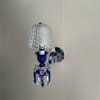 Luxury Blue Crystal Mesh Wall Sconce – 1-Light, 2-Light or 3-Light