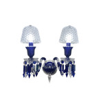 Luxury Blue Crystal Mesh Wall Sconce – 1-Light, 2-Light or 3-Light