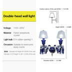 Luxury Blue Crystal Mesh Wall Sconce – 1-Light, 2-Light or 3-Light