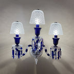 Luxury Blue Crystal Mesh Wall Sconce – 1-Light, 2-Light or 3-Light