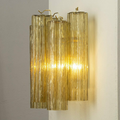 Mid-Century Amber Murano Glass Tube Wall Sconce – Italian Vintage Wall Light