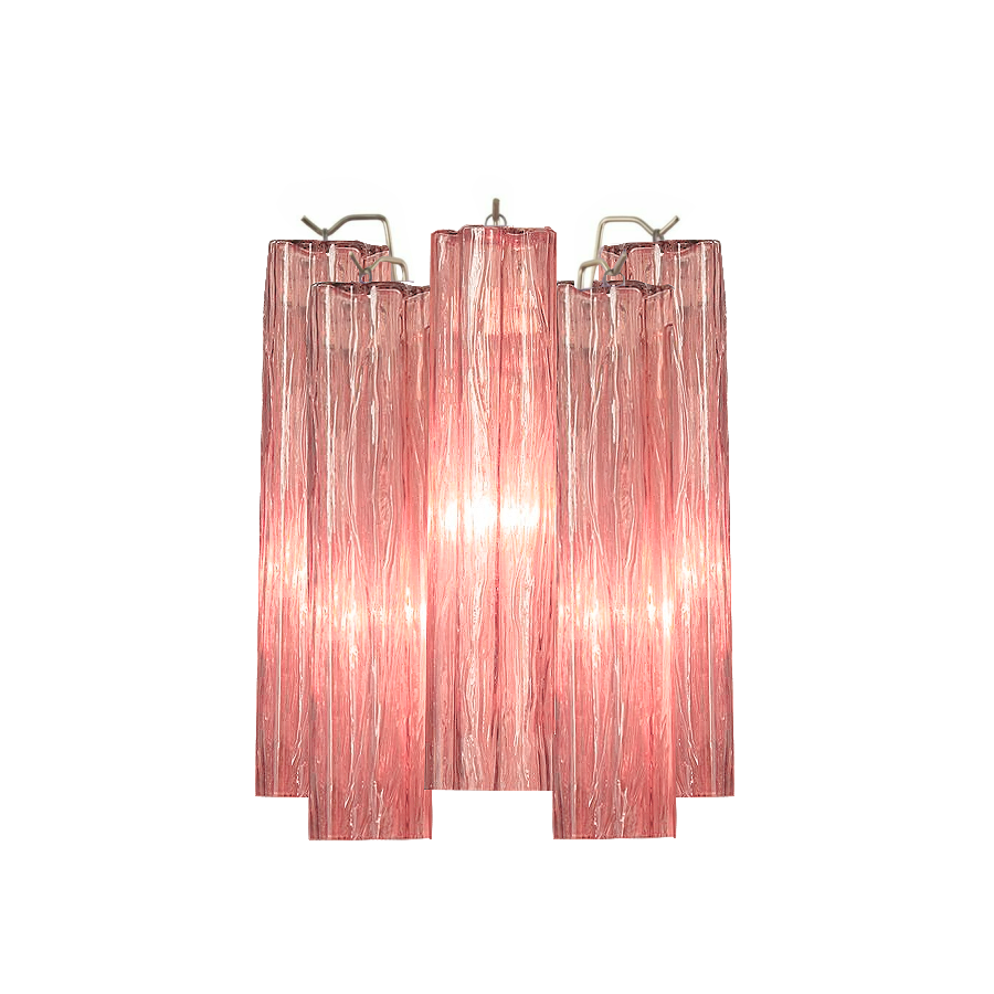 Mid-Century Amber Murano Glass Tube Wall Sconce – Italian Vintage Wall Light