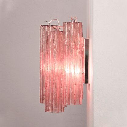 Mid-Century Amber Murano Glass Tube Wall Sconce – Italian Vintage Wall Light