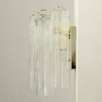 Mid-Century Amber Murano Glass Tube Wall Sconce – Italian Vintage Wall Light