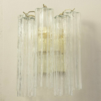 Mid-Century Amber Murano Glass Tube Wall Sconce – Italian Vintage Wall Light