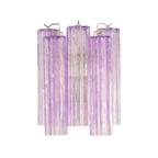 Mid-Century Amber Murano Glass Tube Wall Sconce – Italian Vintage Wall Light