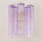 Mid-Century Amber Murano Glass Tube Wall Sconce – Italian Vintage Wall Light