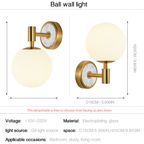 American Minimalist Globe Glass Wall Sconce –1-Light, 2-Light