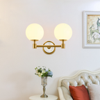 American Minimalist Globe Glass Wall Sconce –1-Light, 2-Light