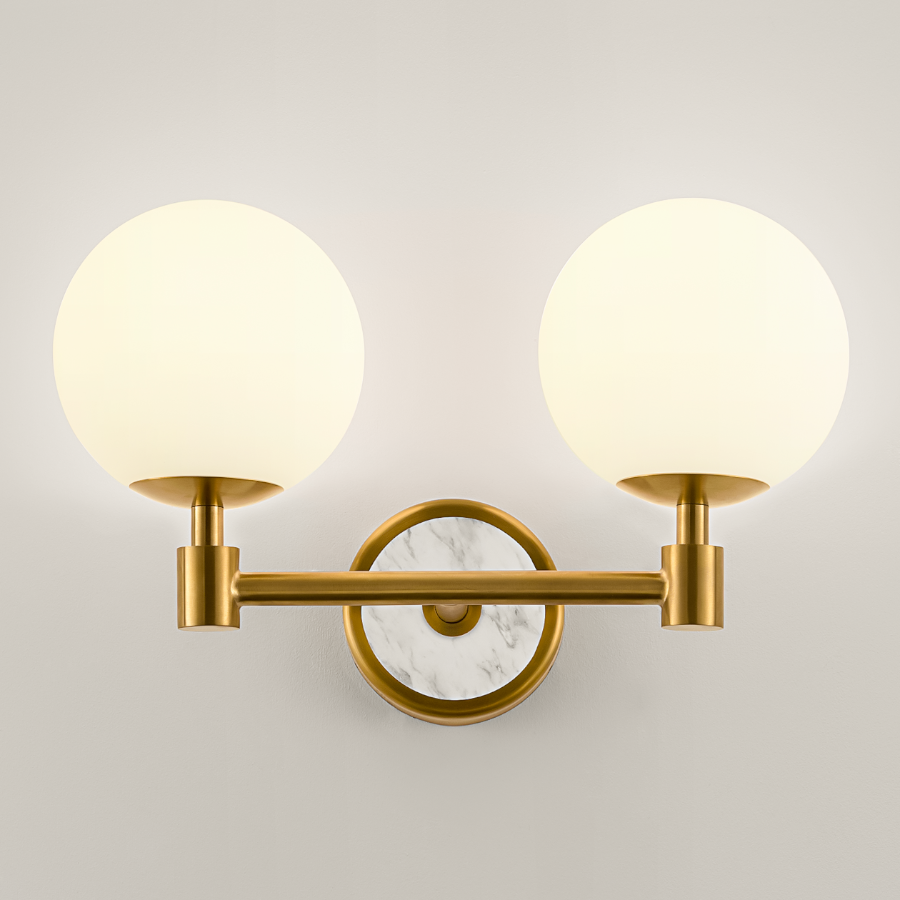 American Minimalist Globe Glass Wall Sconce –1-Light, 2-Light