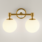 American Minimalist Globe Glass Wall Sconce –1-Light, 2-Light