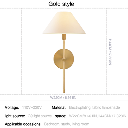 Minimalist Luxury Fabric Shade Wall Sconce