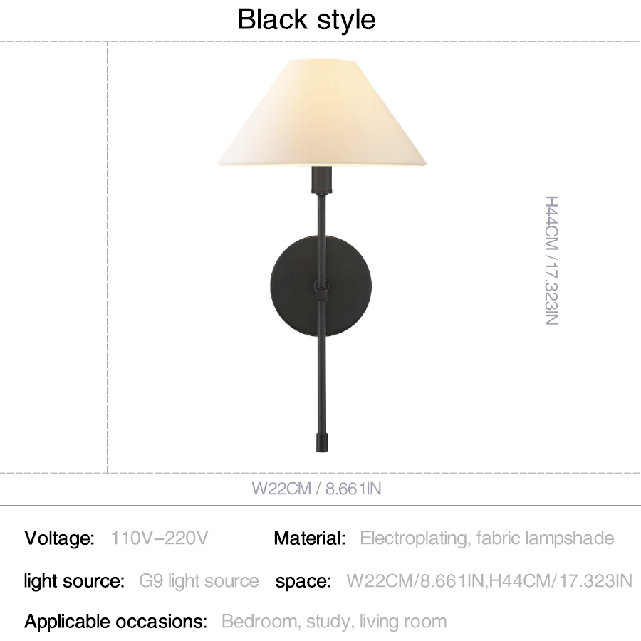 Minimalist Luxury Fabric Shade Wall Sconce