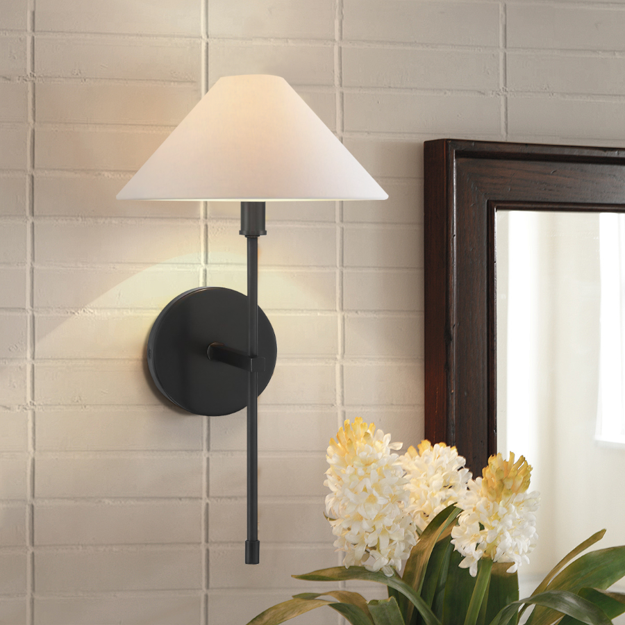 Minimalist Luxury Fabric Shade Wall Sconce