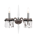 Flannel Gray & Sky Blue Crystal Wall Sconce