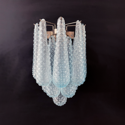 Vintage Handcrafted Glass Spoon Pendant Wall Lamp