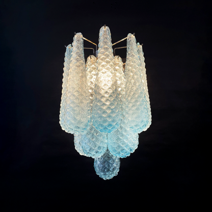 Vintage Handcrafted Glass Spoon Pendant Wall Lamp