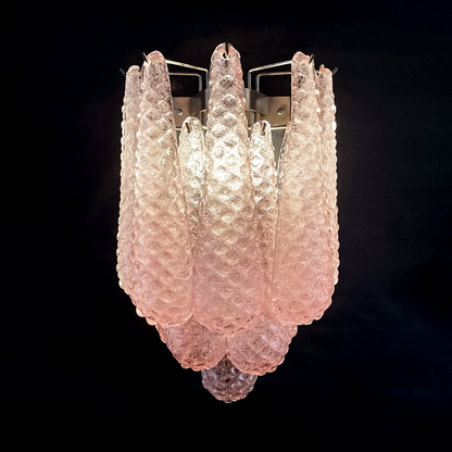 Vintage Handcrafted Glass Spoon Pendant Wall Lamp