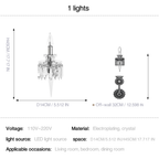 Classic Crystal Candelabra Multi-Light Wall Sconce