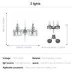Classic Crystal Candelabra Multi-Light Wall Sconce