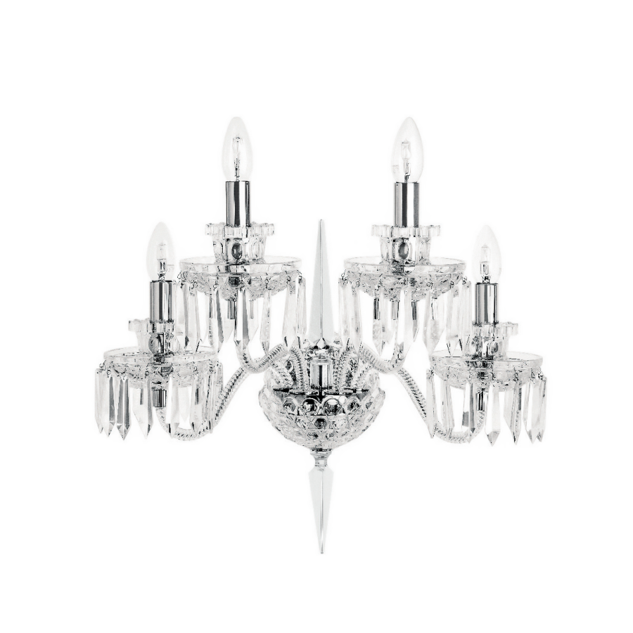 Classic Crystal Candelabra Multi-Light Wall Sconce