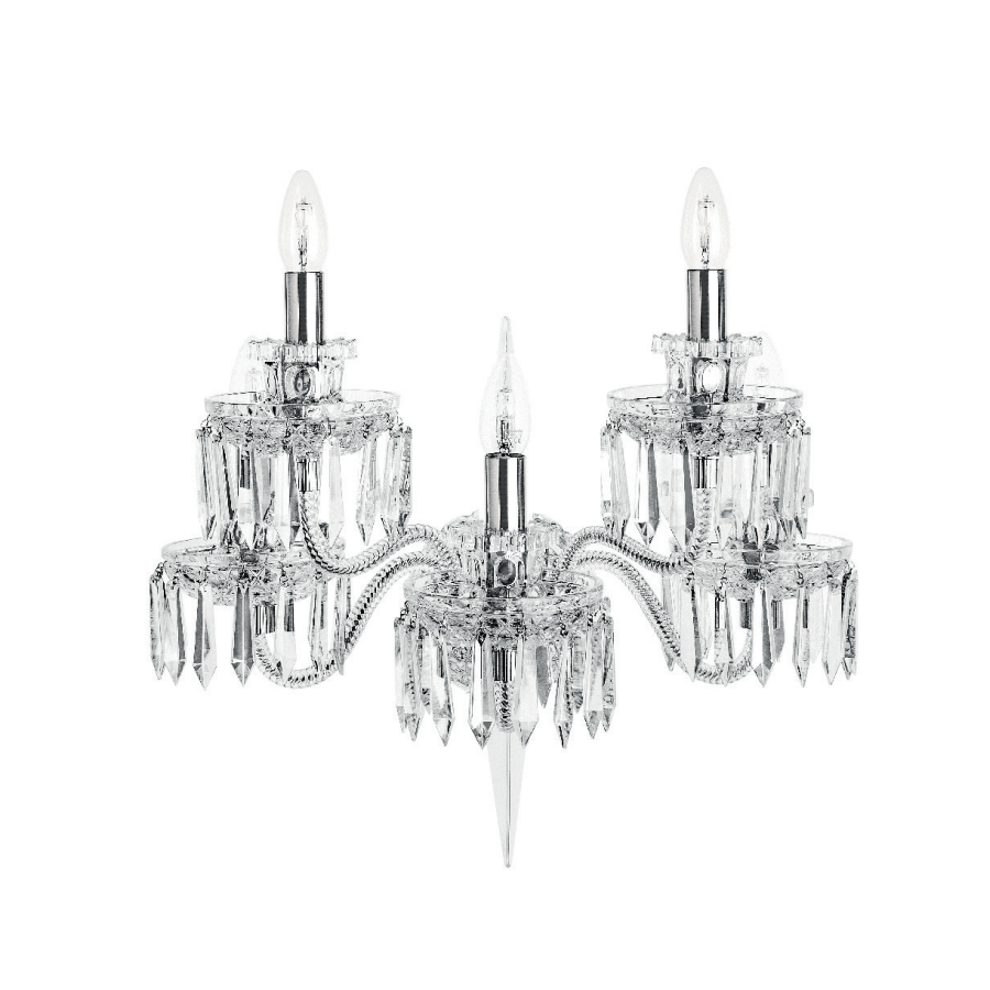 Classic Crystal Candelabra Multi-Light Wall Sconce
