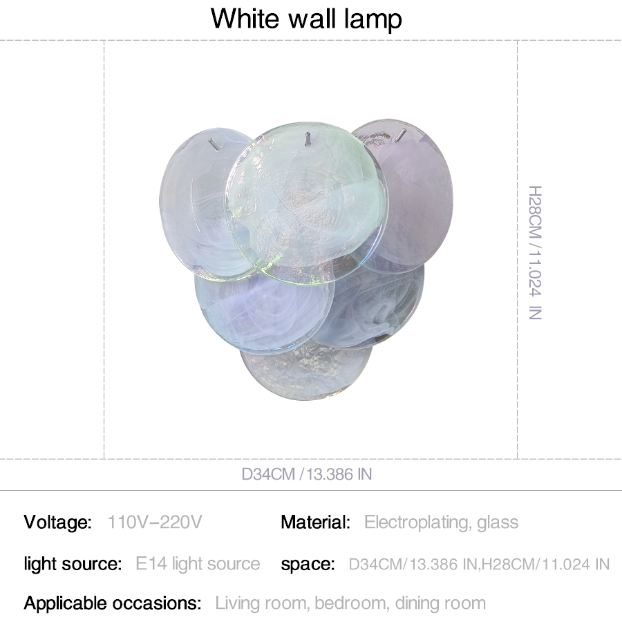 Mid-Century Vintage Handcrafted Glass Wall Sconce