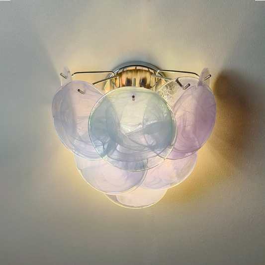 Mid-Century Vintage Handcrafted Glass Wall Sconce