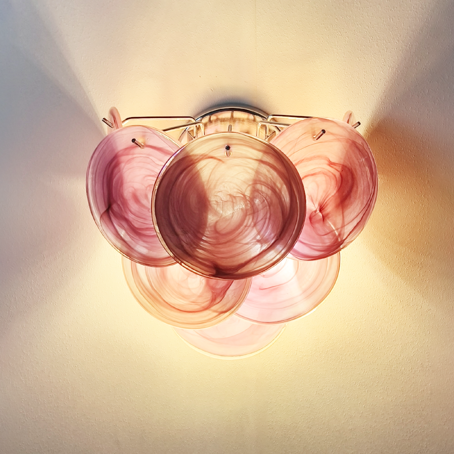 Mid-Century Vintage Handcrafted Glass Wall Sconce