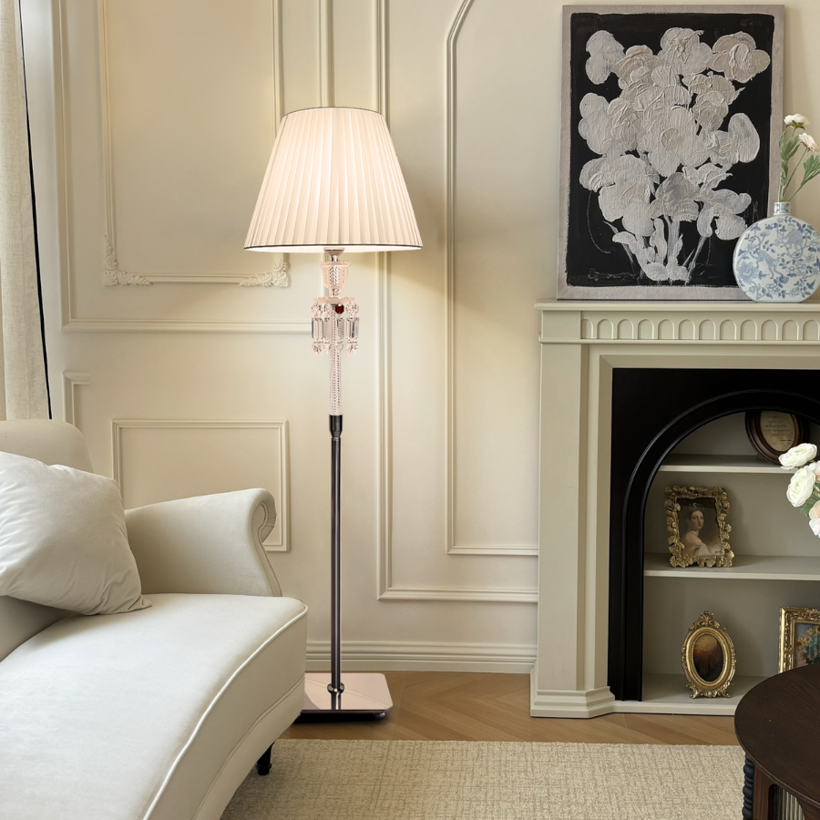 Mid-Century Baccarat Style Floor Lamp