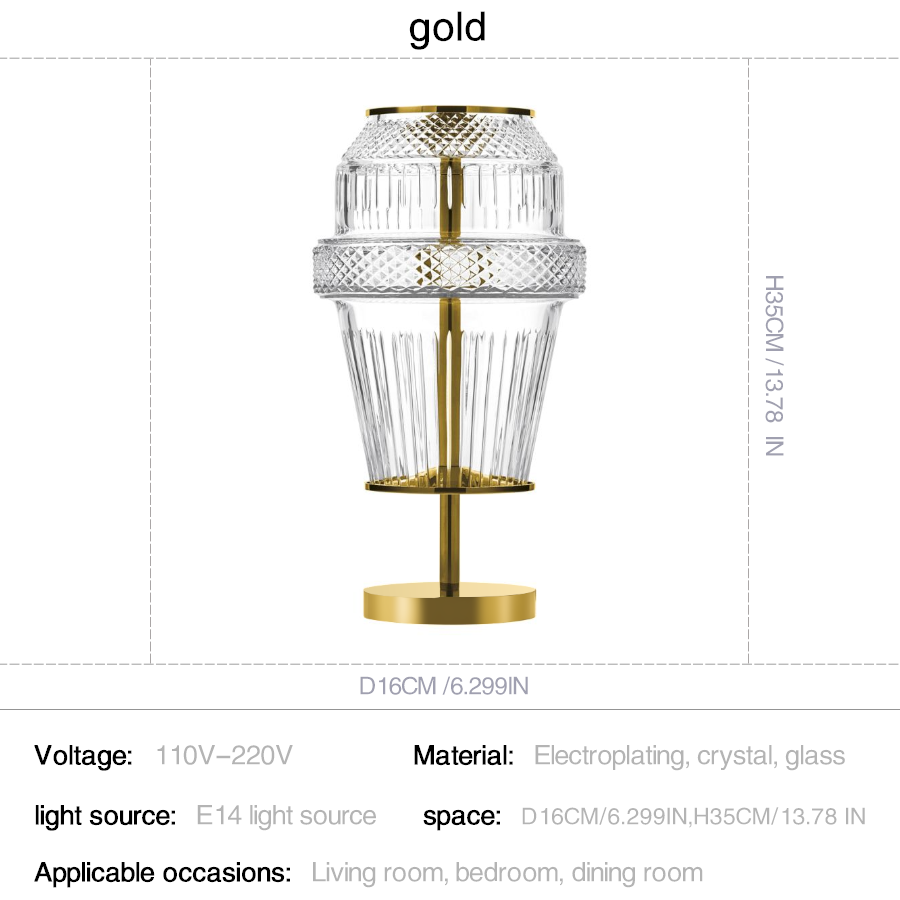 Modern Chrome Crystal Table Lamp