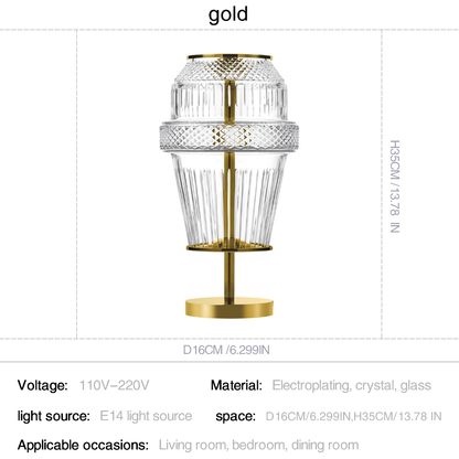 Modern Chrome Crystal Table Lamp